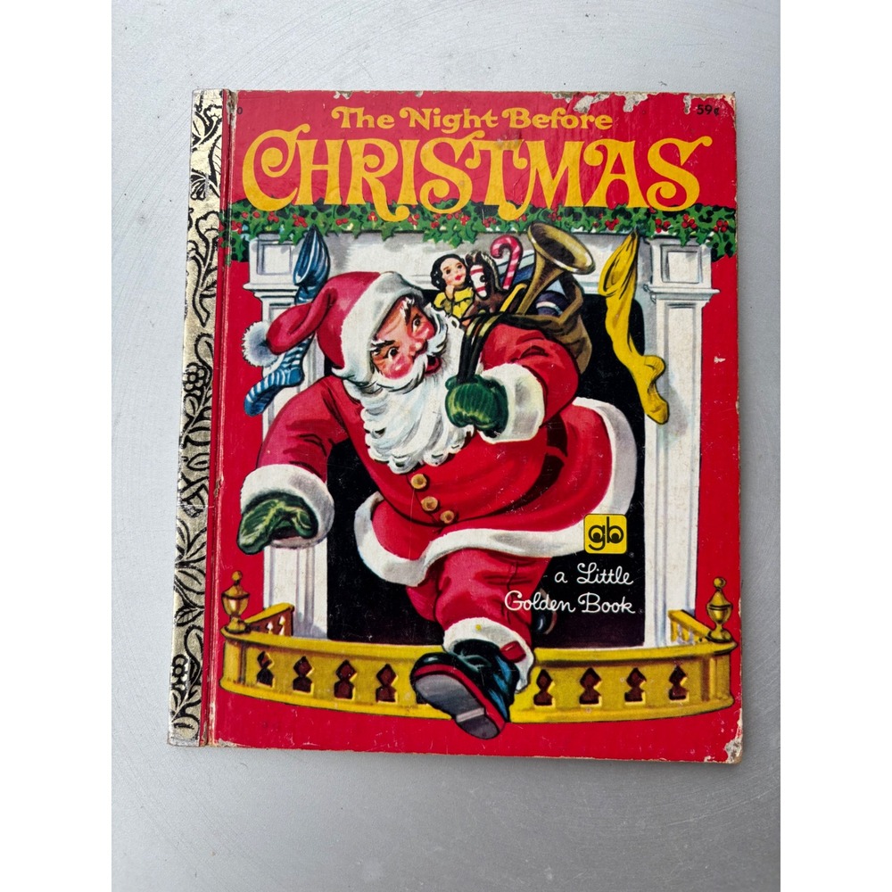 Vintage 1978 The Night Before Christmas Little Golden Book Corinne Malvern 451